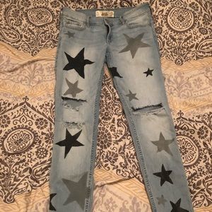 super cute star jeans